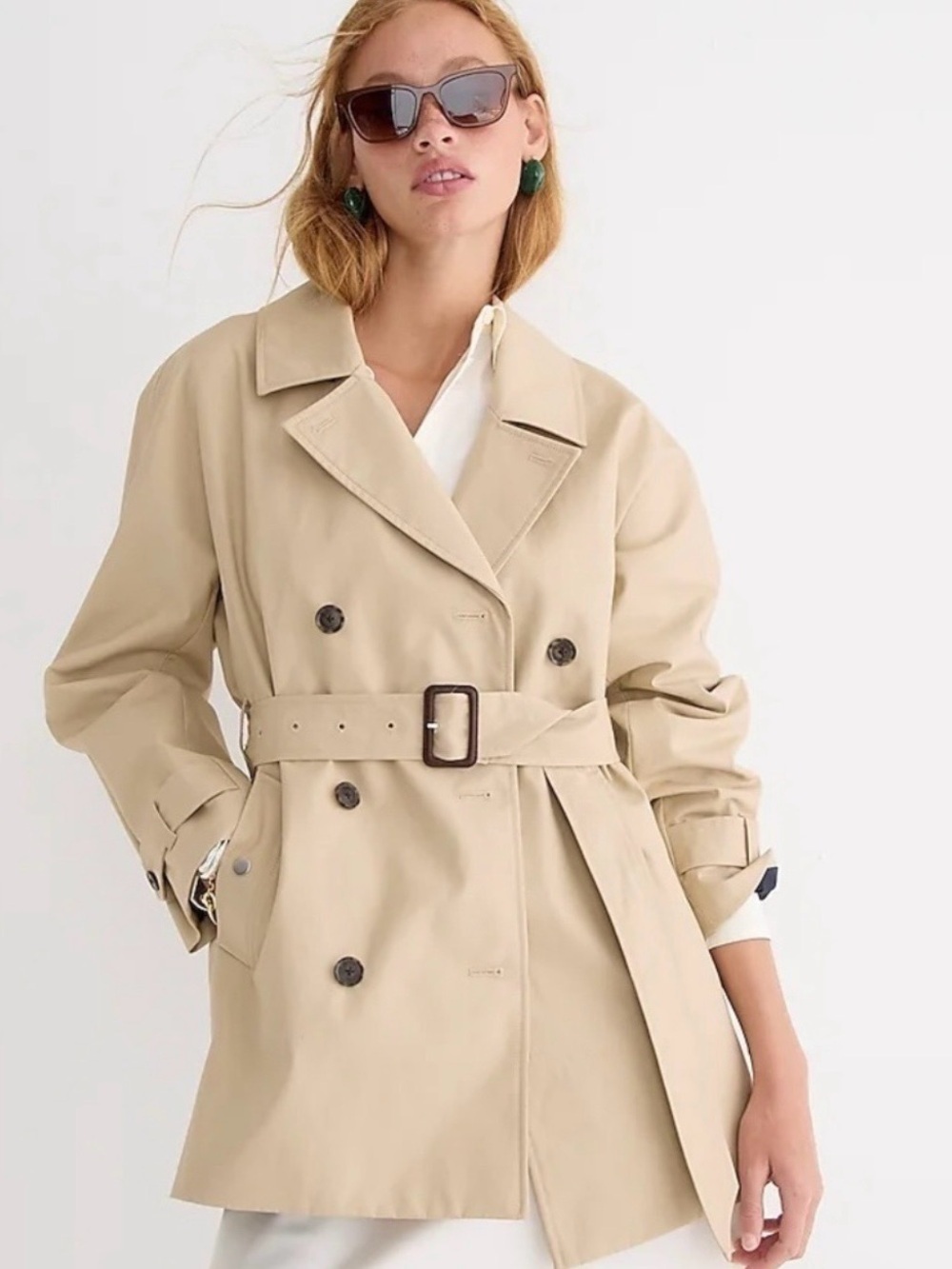 NEW J Crew Short Trench Coat, size XXL.